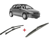 Cumpara ieftin Set 3 stergatoare PEUGEOT 206 Hatchback (2A/C) 1998 - 2012, pentru parbriz si luneta, Bosch Twin