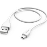 Cablu USB la Micro USB Hama, 1.5m, Alb, Incarcare Rapida &amp; Transfer Date 480Mbps, Universal