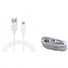 cablu de date micro usb cu incarcare rapida alb bulk samsung huawei nokia lg foto