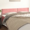 VidaXL Tăblii de pat, 2 buc, roz, 100x5x78/88 cm, catifea 346003