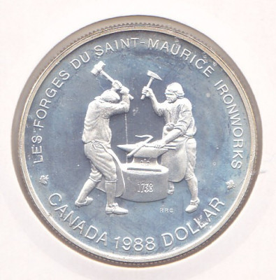 Moneda Canada 1 Dolar 1988 - KM#161 PROOF ( argint , comemorativa ) foto