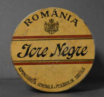Cutie Romania Icre Negre - Administratia Generala a Pescariilor - reclama c.1930 foto