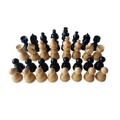 Nou set de piese de sah din lemn lucrate manual rege 7.9 cm negru foto
