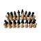 Nou set de piese de sah din lemn lucrate manual rege 7.9 cm negru