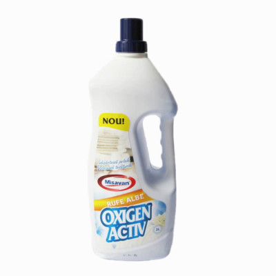 Solutie pentru Indepartarea Petelor Oxigen Activ Misavan, 2L, pentru Rufe Albe, Solutie Pete Haine, Solutie pentru Pete Haine, Solutie Indepartare Pet foto