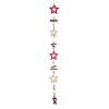 Decorațiune Lemn Ornamentală Suspendabilă, Stele și Bile, Lungime 68cm, Multicolor, Oem
