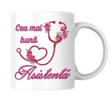 Cana alba personalizata - Cea mai buna Asistenta!, INOVATIX&reg;. 330 ml, Oem