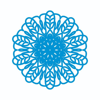 Sticker decorativ, Mandala, Albastru, 60 cm, 7287ST foto