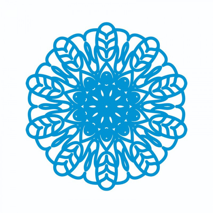 Sticker decorativ, Mandala, Albastru, 60 cm, 7287ST