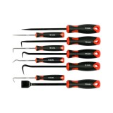 Set 9 C&acirc;rlige Raclete Garnituri Yato YT-08426, Oțel Cromat, M&acirc;nere Bi-componente, Uz Profesional, Auto, Mecanică, Construcții