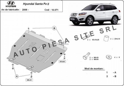 Scut metalic motor Hyundai Santa Fe 2 II fabricat in perioada 2006 - 2011 APS-10,071 foto