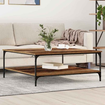 vidaXL Masă de cafea Lemn vechi 100 x 100 x 40 cm Lemn compozit 883500 foto