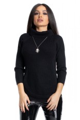 BL867-1 Pulover tricotat cu guler inalt