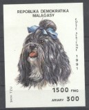 Madagascar 1991 Dogs, imperf. sheet, MNH S.092, Nestampilat