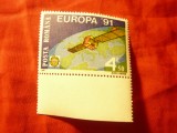 Serie Romania 1991 - Europa CEPT - Satelit , 1 valoare, Nestampilat