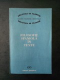 Filosofie spaniola in texte