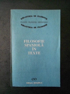 Filosofie spaniola in texte foto