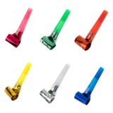 Suflatori de Petrecere Diferite Culori Metalizate 6cm - 6 buc, CMCLASS
