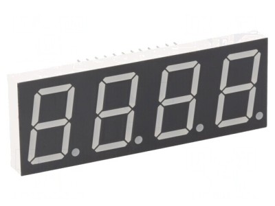 Afișaj LED 7 Segmente 20,4mm 4 Digits Galben-Verde foto