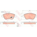 Placute frana Citroen Nemo Caroserie, 2008-, Fiat 500, 2007-, 500 C, 2009-, Bravo 2, 2006-, Stilo, 2001-2010, Peugeot Bipper, 2008-, TRW