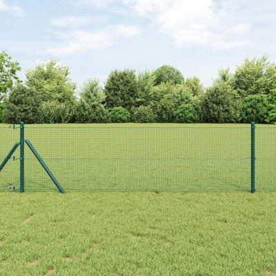 vidaXL &amp;Icirc;ngrădire din s&amp;acirc;rmă sudată , verde, 0,4 x 10 m, oțel foto