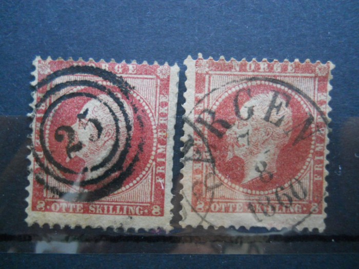 NORVEGIA 8 SKILLING 1856 OSCAR I - AMBELE NUANTE