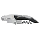 Cuțit somelier Petit Noir cu m&acirc;ner de ebony și tirbușon, deschizător vin premium