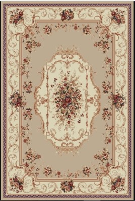 Covor Model Lotos 507-100, Marime 60 x 110 cm, Crem, Inaltime Fir 8 mm, Antialergic, Polipropilena, Living, Dormitor, Sufragerie, Birou foto