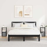 vidaXL Noptieră 2 pcs Stejar Negru 25,5 x 22 x 49,5 cm Lemn compozit 8000599