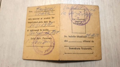 De colectie Carte de identitate 1957 foto