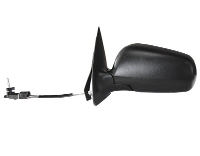 Oglinda exterioara Skoda Fabia 2000-2007 (reglare manuala ) partea stanga capac negru, sticla cromata asferica, foto
