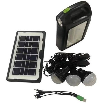 Kit solar portabil CCLAMP CL-02,cu functie Power Bank si 3 becuri incluse foto