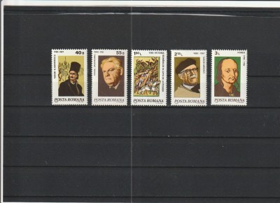 ROMANIA 1980 LP 1008 ANIVERSARI - COMEMORARI SERIE MNH NESTAMPILATA foto