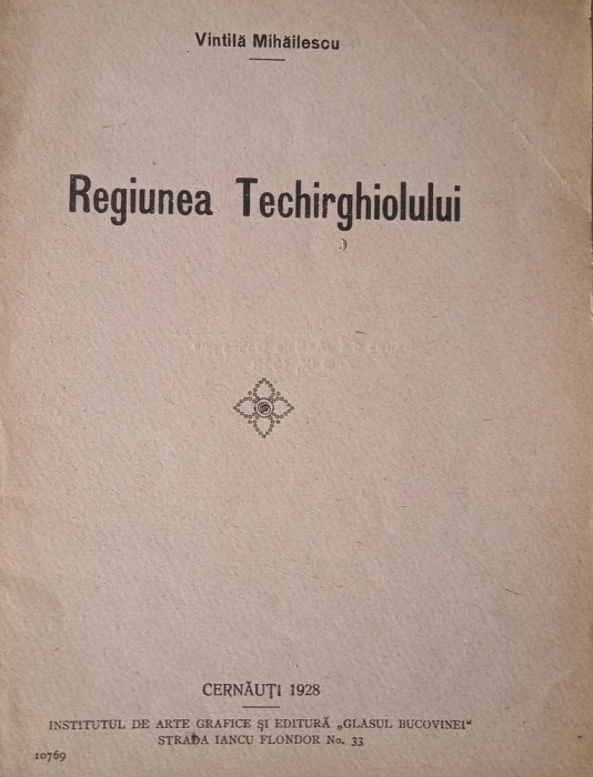 Regiunea Techirghiolului (Vintila Mihăilescu, 1928)