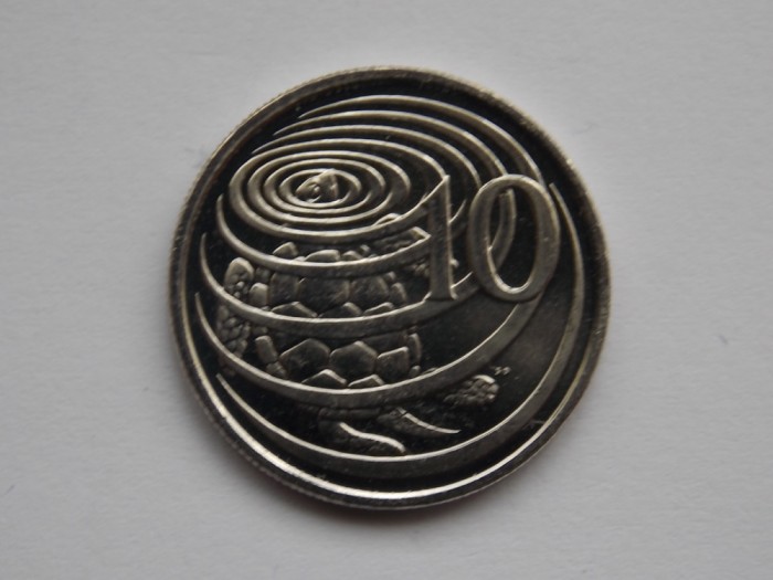10 CENTS 1996 CAYMAN-AUNC