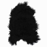 Cumpara ieftin Husa de scaun piele de oaie islandeza, negru, 70x110 cm
