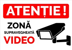 Indicator atentie zona supravegheata foto