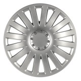 Capac roata auto Versaco Smart 15 inch argintiu, pentru jante din otel, ABS rezistent, montaj rapid, 1 bucata, protectie janta