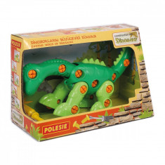 Set de constructie dinozaur, Polesie, Diplodocus, 22 cm