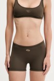 Diesel pantaloni scurți SOPHIA-UTLT culoarea verde, uni, high waist, A19360.0PJBA
