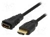 Cablu HDMI - HDMI, HDMI mufa, HDMI soclu, 1m, negru, LOGILINK - CH0059