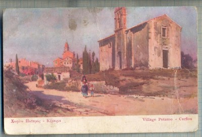 AD 643 C. P. VECHE - VILLAGE POTAMO -CORFOU - GRECIA foto