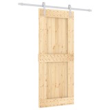 Cumpara ieftin Usa glisanta cu set de feronerie 85x210 cm, lemn masiv de pin
