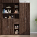 VidaXL Dulap &icirc;nalt, stejar maro, 30x42,5x185 cm, lemn prelucrat