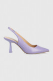 Cumpara ieftin Steve Madden pantofi de piele Lustrous culoarea violet, cu toc drept, cu toc deschis, SM11002088