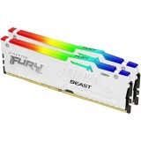 Memorie Kingston FURY Beast RGB White 64GB DDR5 6400MHz CL32 Dual Channel Kit