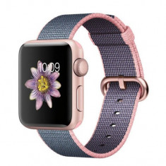 Curea iUni compatibila cu Apple Watch Ultra/SE/8/7/6/5/4/3/2/1, 44mm, Nylon, Woven Strap, Dark Purple