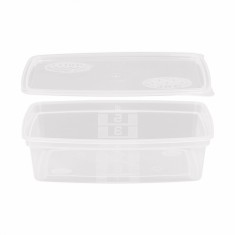 Cutie alimentara gradata, capac inclus, 500 ML, transparenta, 174x115x47mm