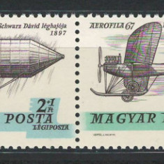 Ungaria 1967 Mi 2317/20 MNH - Expozitia int de timbre AEROFILA 67, Budapesta (I)