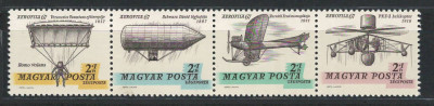 Ungaria 1967 Mi 2317/20 MNH - Expozitia int de timbre AEROFILA 67, Budapesta (I) foto